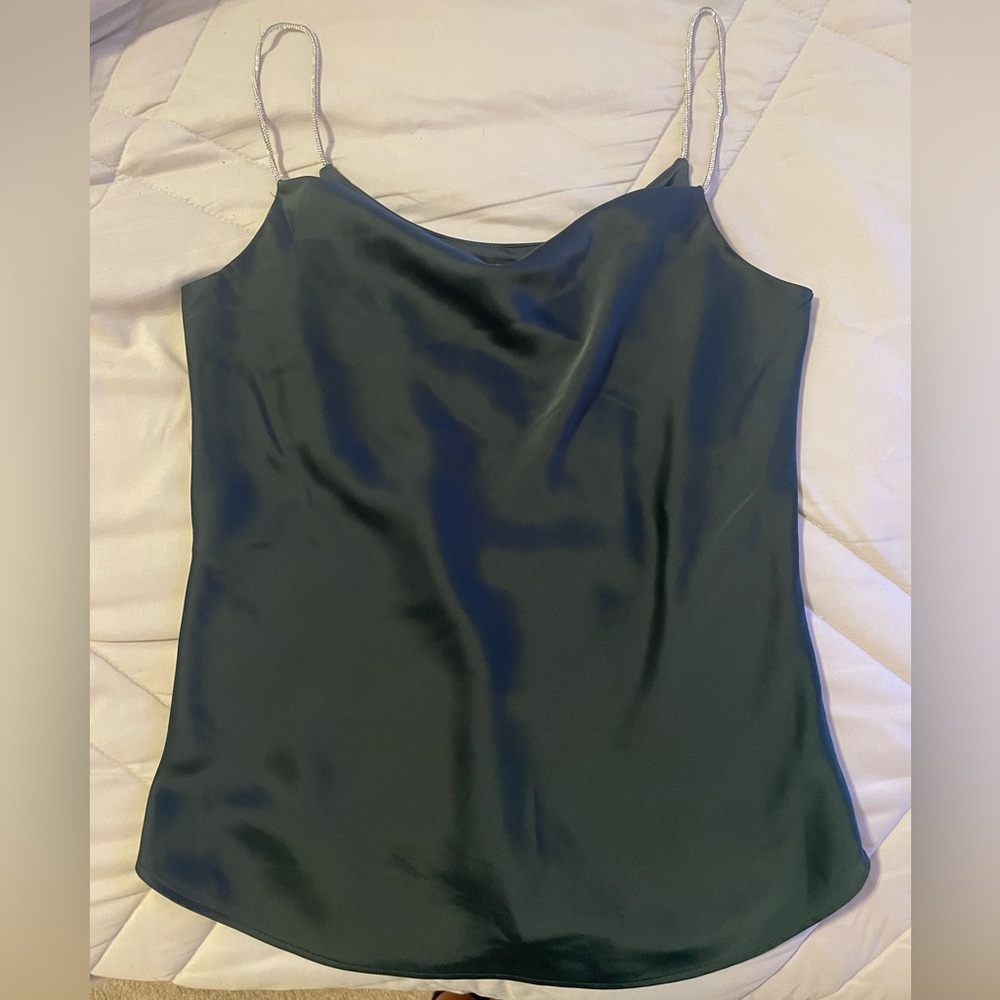 Elegant Satin Cowl Neck Top